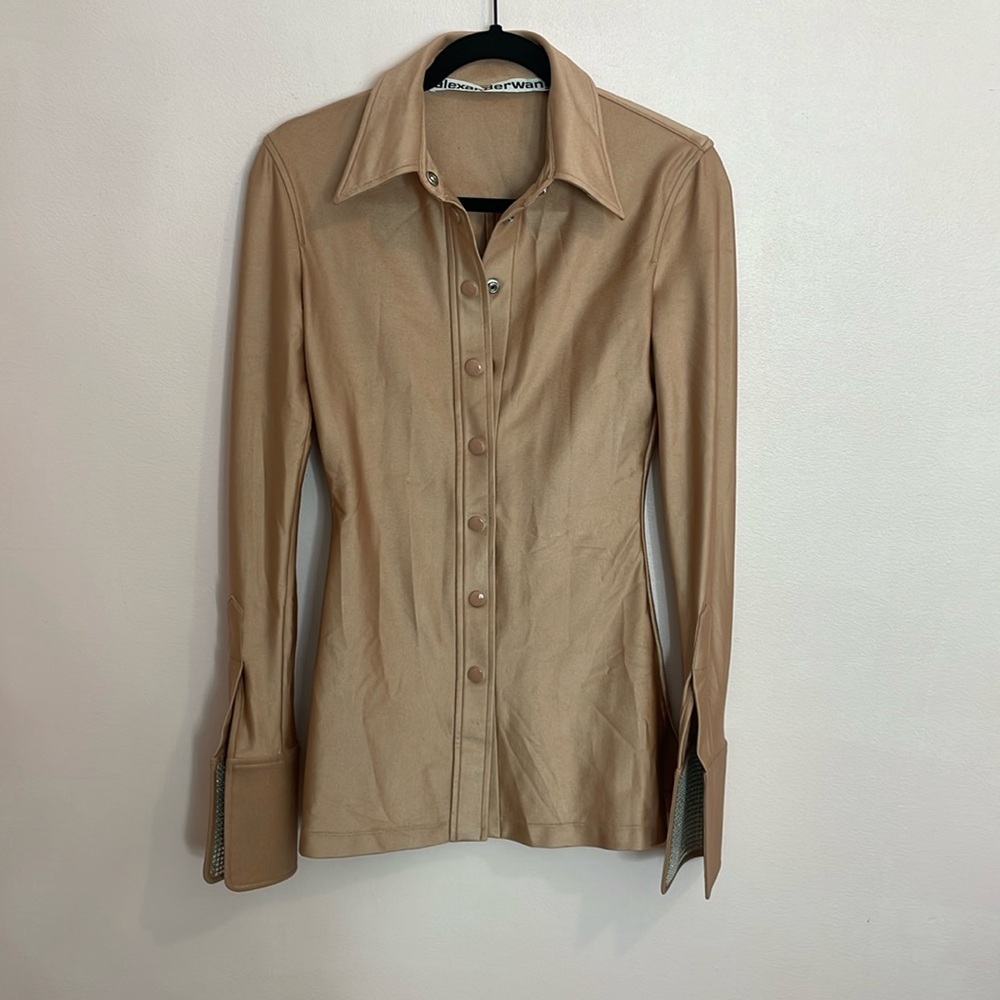 Alexander Wang Tan Button Down Shirt